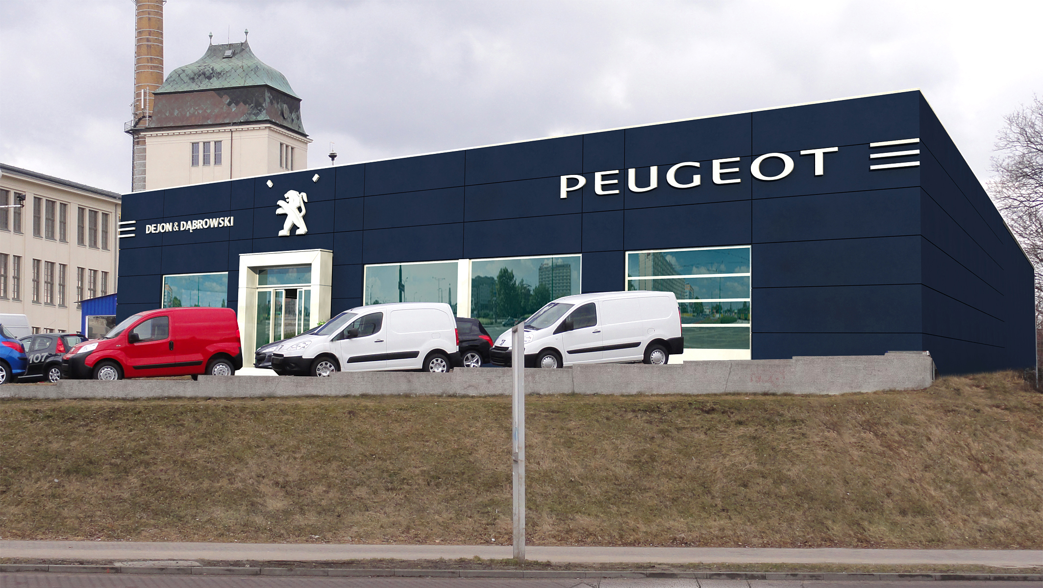 Peugeot Zielona Góra, elewacje Archipeka